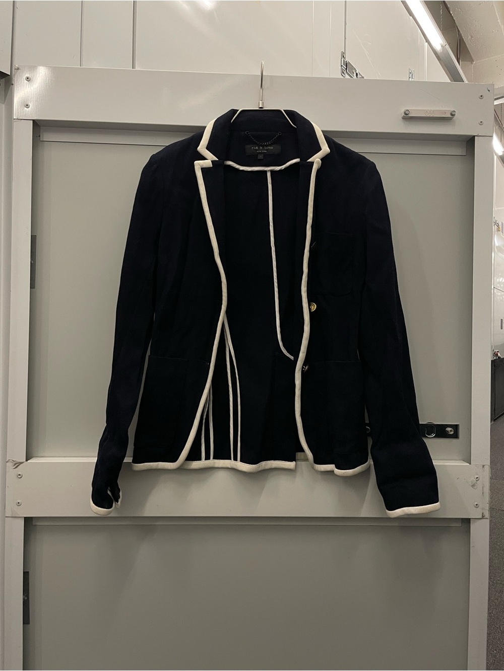 rag & bone Navy Blazer with Cream Trim